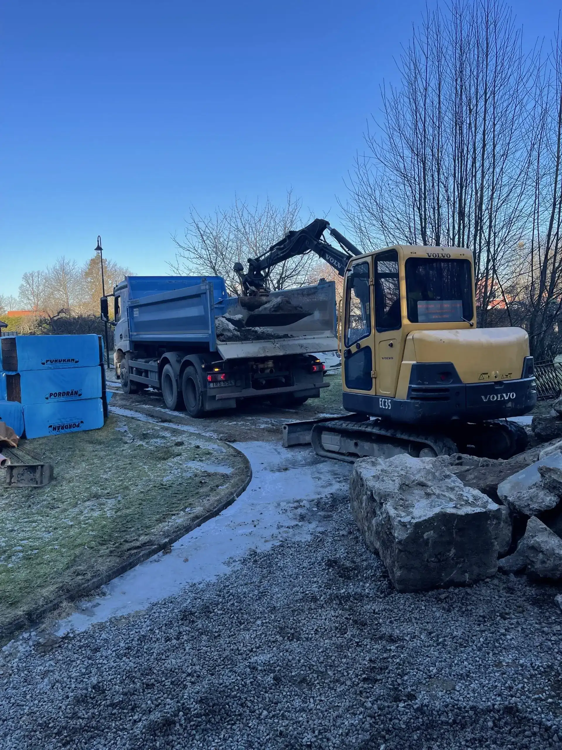 Grävning husgrund